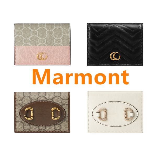 Titulares de pasaportes Marmont Key Wallets Titulares de tarjetas de diseñador de lujo para mujer para hombre Pulseras vintage Monederos de cuero Monederos para llaves Organizador de bolsillo Llavero Estuche para tarjetas