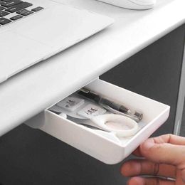 Type de tiroir de bo￮te de rangement en collets Hidden Hauder Cosmetic Case Cosmetic Office Dormitory Desktop Student Desk Stationery Supplies