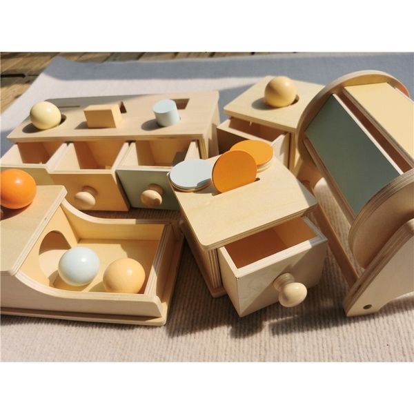 Boîte de permanente objet des jouets Montessori en bois