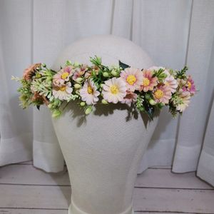 Pastorale Daisy Flowers Crown hoofdband Vrouwen Haaraccessoires Hoofdkleding Hoofdband Hoed Decoratie Girls Bloemslingers