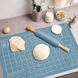 Tapis de pâtisserie en silicone antiadhésif antidérapant épais tapis de fondant de cuisson pâte à rouler croûte à tarte pizza gâteau biscuits coussin de pétrissage nordique 211008