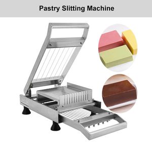 Pastry Slitting Machine roestvrij staal Soft Food Dicer voedselverwerkingsapparatuur Handmatige Truffel Dividing Tool Chocolade Cutter NP-340