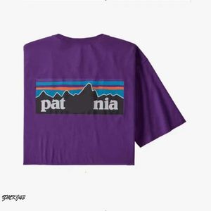 Patagonie T-shirt Designer T-shirts Luxury Pata Brand T-shirts Patagoni Man Tshirt Design Snow Mountain Casual Letter Fashion Fashion Harajuku Street Styles 184