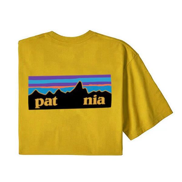 Patagagonie T Shirt Designer T Shirts Camisetas de marca Pata Diseño de color Haikyuu Carta informal Fashion Haruku Street Styles Trav CC1