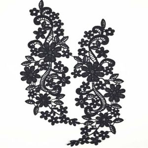 Patchs en tissu pour col, garniture, décolleté, appliques pour robe, chemise de mariage, vêtements, bricolage, couture, fleur, dentelle brodée florale, nice2087