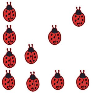 Patches voor Kleding Opstrijkbare Applique Insect Strepen Naai Borduurwerk Patch voor Jas Leuke Zeven-Spot Lieveheersbeestje Accessoires 10 PCS310Q