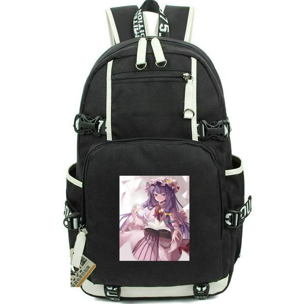 Sac à dos Patchouli Knowledge Sac à dos East Project Sac d'école Locked Girl Sac à dos imprimé dessin animé Sac à dos décontracté Sac à dos pour ordinateur