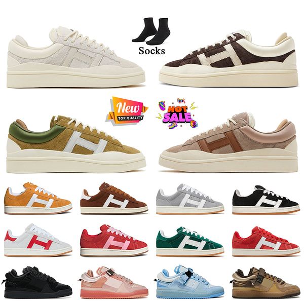 Campus 00s Chaussures Femmes Hommes Dark Green Gum Forest Glade Core Black Crystal White Scarlet Grey Low Trainers Vintage Suede Leather Sports Sneakers