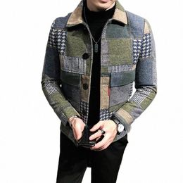 Patchwork Fleece Winterjas Mannen Kleding Koreaanse Stijl Winterjas Mannen Jas Streetwear 3XL 2023 Nieuwkomers p77G #