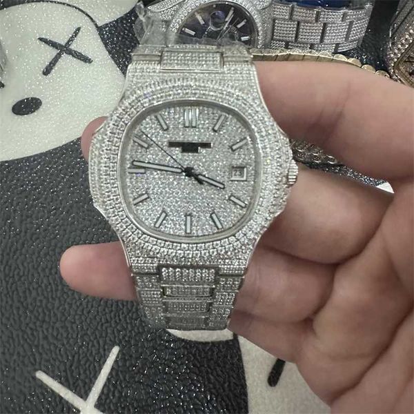 Patekphilippe 904L Patcs Diamond Watch Men Mentes de montres PP STRAPE DE MONTRATION SAPPHIRE DE SAPPHIRE SAPPHIRE LECTES ARRÉPRÉE DIAMENT SURPRIOR DIAMENT ENTIÈRE AUTALEMENT