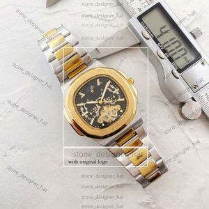 PatekPhilippe Watch Men Designer Horloges Hoge kwaliteit Orange 5968 Automatische beweging 43 mm Grootte PP roestvrijstalen riem waterdichte saffier 213