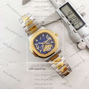 PatekPhilippe Watch Men Designer kijkt van hoge kwaliteit oranje 5968 Automatische beweging 43 mm maat PP roestvrijstalen riem waterdichte saffier 2345