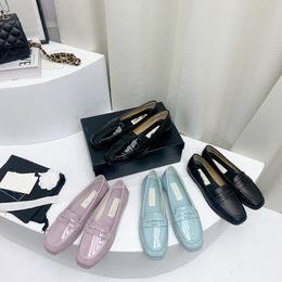 Mocassins van lakkalfsleer Mary Shoes Eenvoudige loafers gepolijst rundleer Klassieke comfortschoenen Designerschoenen Fabrieksschoen