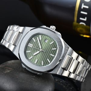 Patex Phiaapxx Nautilus Series Montre pour homme pour homme Business Casual Mode Polyvalente en acier inoxydable Super lumineuse Montres mécaniques reloj hombre