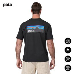 Patgoin t-shirts For Men Mens Designer Tshirts Luxury Trendy Brand Classic Mountain Imprimé Waves Coton Imprimé T-shirt à manches courtes M-XXL