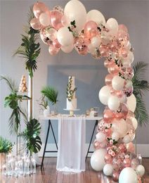 Patimate Rose Gold Balloon Arch Garland Kit Wedding Verjaardag Baloon Party Decor Kids Baby Shower Latex Confetti Ballon 21110326961442511