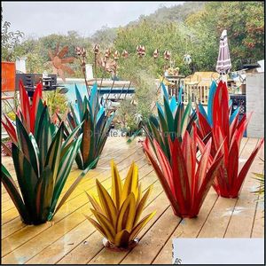 Patio, Pelouse Gardenmetal Art Tequila Rustique Scpture Jardin Cour Décor À La Maison 9 Feuilles Panneaux Extérieurs À La Main Décorations Drop Livraison 2021 Zm