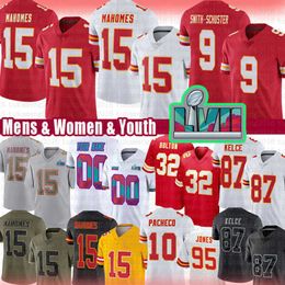 Patrick Mahomes voetbaljersey Juju Smith-Schuster Travis Kelce Nick Bolton Isiah Pacheco Chris Jones Kansases City Clyde Edwards-Helaire Chiefes Derrick Thomas