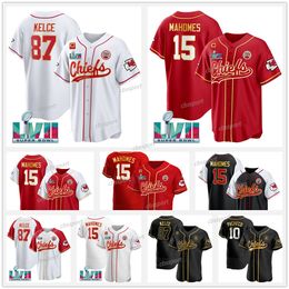 Patrick Mahomes Nick Bolton Maillot de baseball Kansases CityChiefes Travis Kelce Isiah Pacheco Felix Anudike Uzomah Creed Humphrey Chris Jones Clyde Edwards Helaire