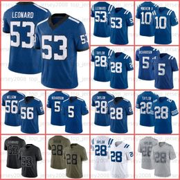 Jonathan Taylor 5 Anthony Richardson aangepaste voetbaljerseys Quenton Nelson Peyton Manning Kwity Paye Deforest Buckner Michael Pittman Pittman Jr