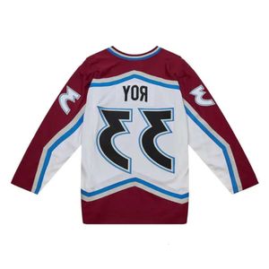 Patrick Roy Maillot de hockey cousu Mitchell Ness 2000-01 Hommes Femmes Jeunes S-3Xl Retro Jers 56