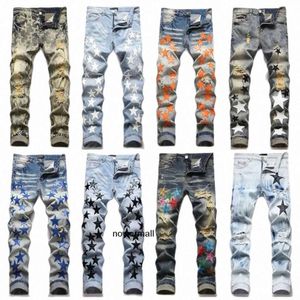 patroon amari amirl amirlies oversized am amis imiri amiiri broek heren designer skinny casual jeans zomer mode stretch sterren joggingbroek luxe skinny rip O15P