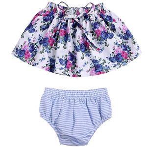 Patroon voor babymeisjes gedrukte rok + gestreepte shorts Pretty Girl's 'Skirts Skorts kleurrijke prints en peppy strepen DHL gratis schip by0826