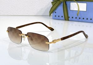 Lens de motif ont des lunettes de soleil de la mode Brand Designer Femmes GG1221S Pilot acétate Personnalité