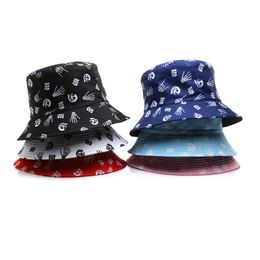 Patroon gedrukt schedel Zomer Emmer Hoeden Unisex Opvouwbare Damesmode Outdoor Zonnebrandcrème Hoed Vissen Jacht Cap Heren Strandpet