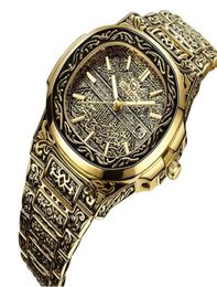 Modèle rétro grand cadran en acier inoxydable Calendrier Business Men039s Watch for Men Luxury Top Brand Men Watches Reloj Hombre 22083652150