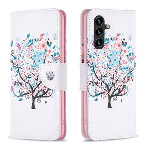 Étuis à motifs pour Xiaomi 13 12T POCO F5 C55 Redmi Note 13 12 K60 A2 Plus CIVI3 Pro 4G 5G Ultra, portefeuille en cuir à fleurs