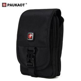 PAUKAOT Tactique Bum Sac Fanny Packs Hommes Portefeuille Ceinture Sac Taille Sacs Téléphone Poche En Plein Air Camping Titulaire Grand LJ200930312Y