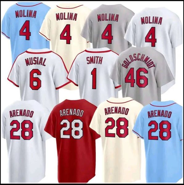 Paul Goldschmidt Nolan Arenado Maillot de baseball personnalisé Brandon Crawford Willson Contreras Lars Nootbaar Albert Pujols Molina Cardinal Sonny Gray Mens Youth