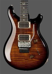 Paul Smith 24 Floyd 10 Top Bwb Brown Curly Maple Top Guitarra eléctrica Floyd Rose Tremolo, 2 Pickups de Humbucker, interruptor de 5 vías