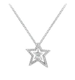 Collier étoile asymétrique pavé, pendentif Original, chaîne en argent 925 pour femme, maquillage de fête, DIY, 1544148