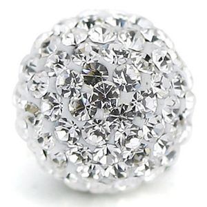 Pave tchèque cristal Disco boule argile perles fit Shamballa bijoux bracelet à bricoler soi-même collier 100 pièces 10mm blanc Clear2584