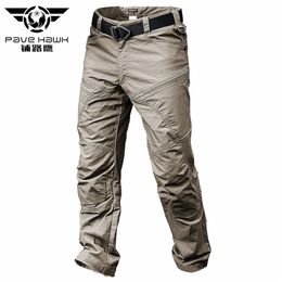 PAVEHAWK verano Cargo pantalones hombres caqui negro camuflaje ejército táctico militar trabajo Casual pantalones Jogger pantalones de chándal Streetwear 220719