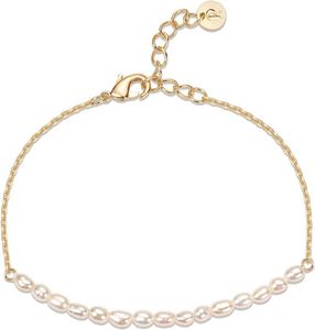 Pavoi Gold Ploated Pearl -armband |14K GOUD VERPLAATSEN ZEERSE Aquacultuur Pearl |Damesarmband