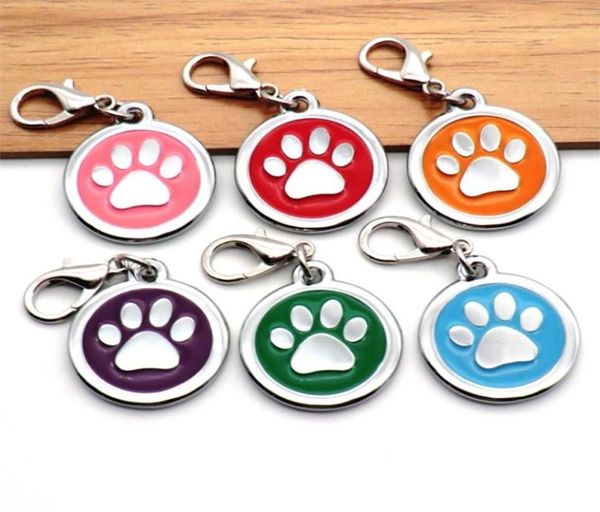 Étiquette de chien patte, identification personnalisée pour animaux de compagnie pour chats et chiens, accessoires de collier gravés, nom de sexe de téléphone LJ2011119443101