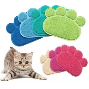 Paw vorm hond kat voeding mat pad huisdier schotel kom voedsel watervoer placemat tafel PVC mat 30cm x 40cm SN4853