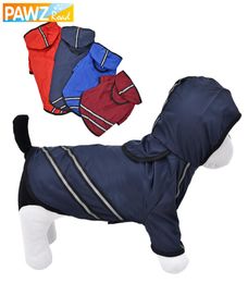 PAWZROAD DOG RAINCOAT DOGS DIGN Clothing Pet Vcel Houstable Pet Vêtements Puppy Puppy Tamesproof M manteau veste de chien Tshirt9231045