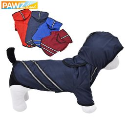 PAWZROAD DOG RAINCOAT DOGS DOGS Vêtements Pet Vêtements Breatch pour animaux de compagnie Puppy Puppy étanché
