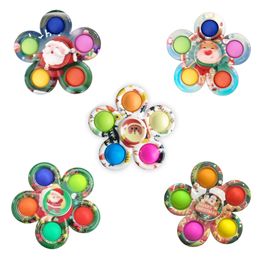 Fidget Speelgoed Eenvoudige Dimple Pop Fidgets Spinner Draaiende Top Anti-Stress Accessoires Autisme en Stress Relief voor Angst