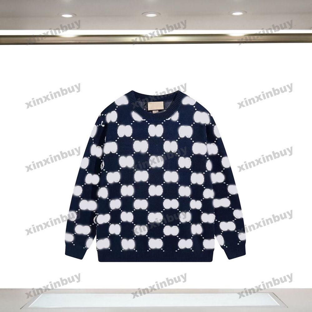 xinxinbuy Men designer Hoodie sweater Double letter jacquard Paris Round neck women black purple yellow S-2XL