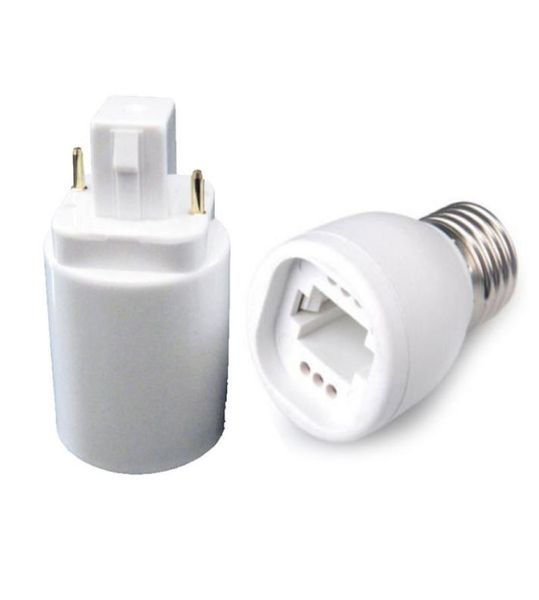 Support de lampe PBT G24Q G24 à E27, convertisseur pour ampoule halogène CFL, adaptateur de lampe E27G243338587