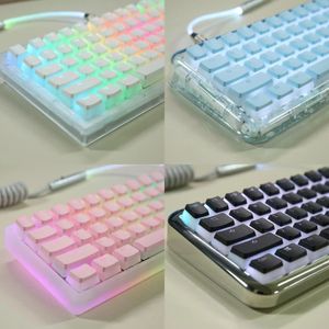 PBT Pudding Keycaps 108 toetsen Backlit Doubles Keycap Set voor pc-gaming 240221