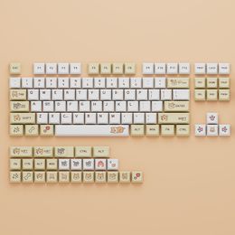 PBT Shiba Inu keycaps XDA Profile DIY Custom Cute 129 Key Caps para teclados mecánicos Gaming MX Switches 61//87/98/108