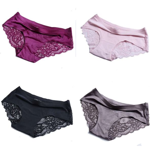 PC 1 Femmes Lace Pantes Souclable Breftins Hollow Briefs Couleur solide Femme Nylon Low Rise Lingerie Sexe Seld Hot Vente