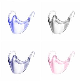 PC Anti Splash Isolation Mond Cover Transparant Beschermende Mask Shield Unisex Outdoor Transparante Designer Masker Designs 9 Colors XXTL20