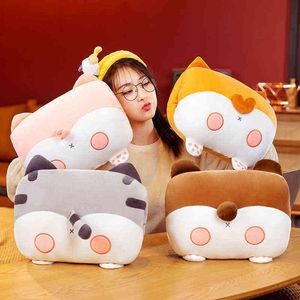 Pc cm cartoon dieren kont knuffels schattige gevulde zachte shiba inu cat beren kont gevormd hand warmer kussen voor kinderen kinderen j220704